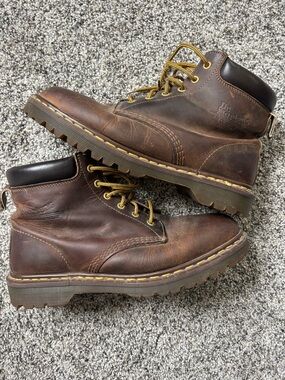 Dr. Martens Men’s Brown Leather Work Boots